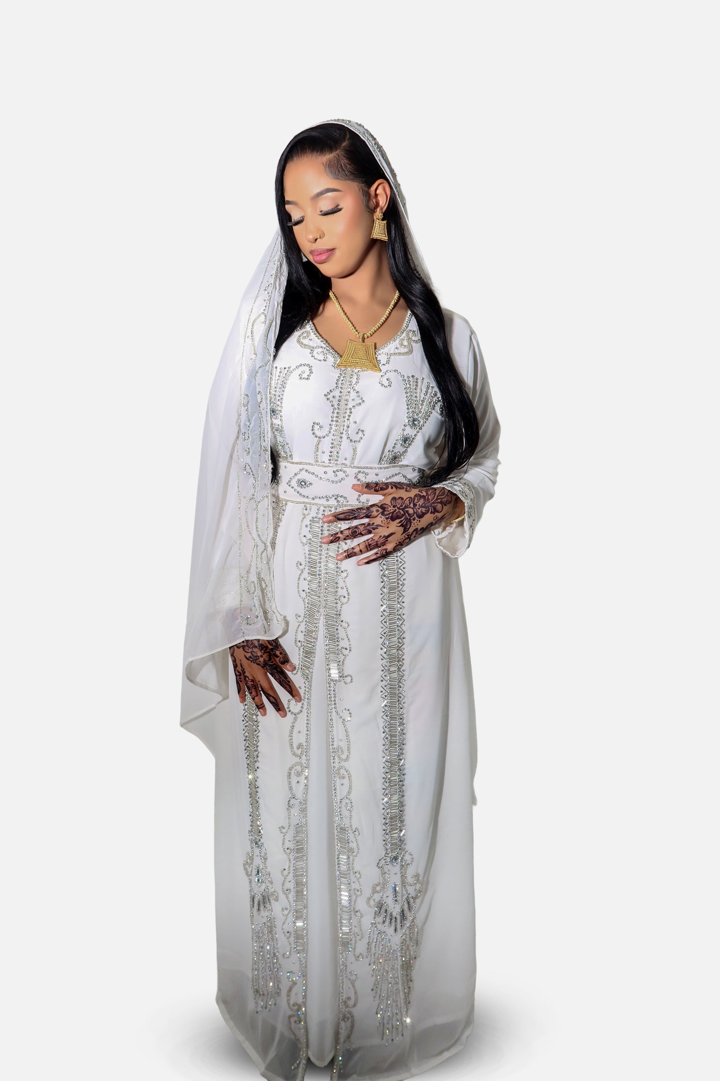 The White Bridal Kaftan