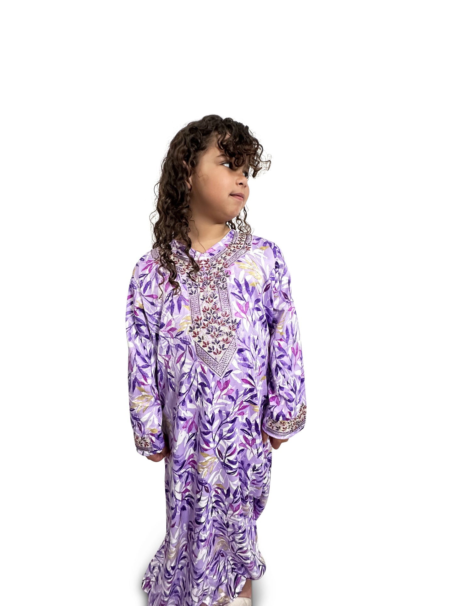 Purple Mommy & Me Matching Mukhwear Dresses