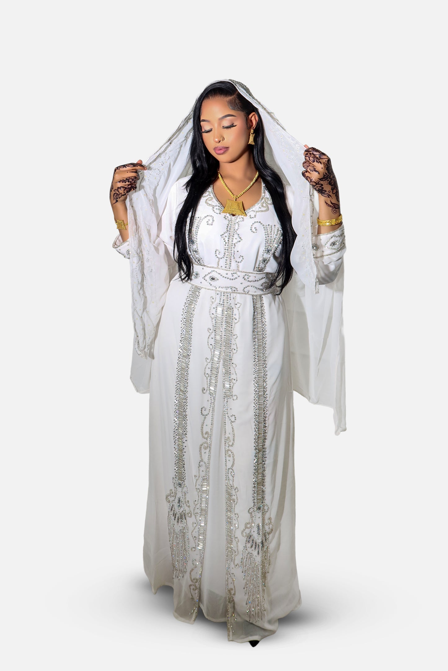 The White Bridal Kaftan